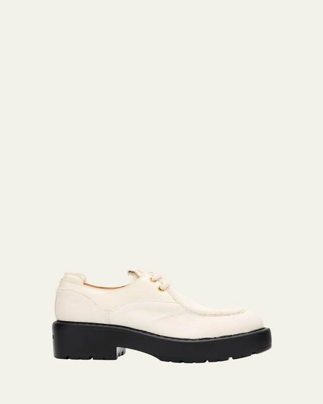 Pony Hair Lace-Up Wallabee Shoes